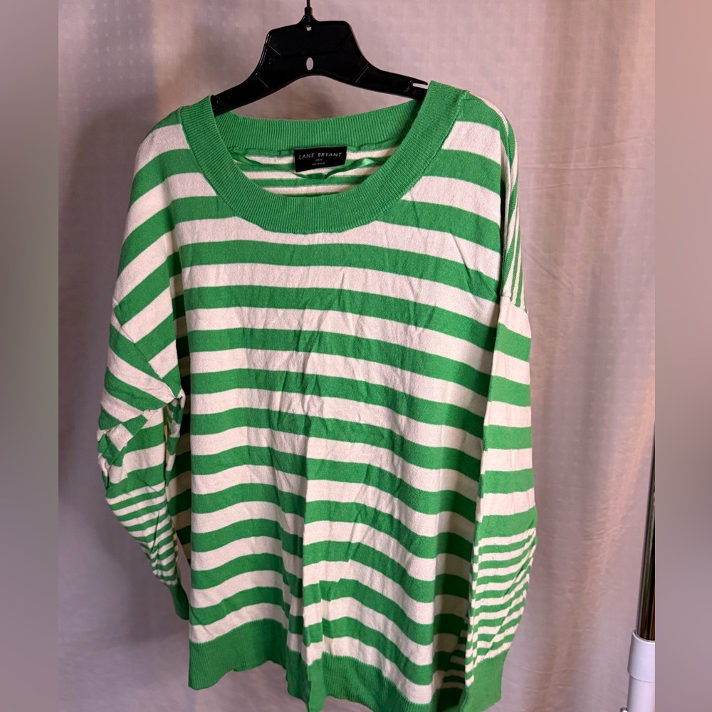 Lane Bryant Vibrant Green Knit Top